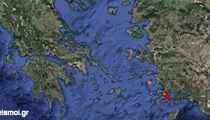 Ισχυρός σεισμός ανάμεσα σε Κω και τουρκικά παράλια Η δόνηση είχε μέγεθος 6,6 ρίχτερ